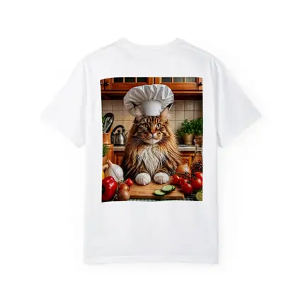 Maine Coon Chef Cat Kitchen Vegetables