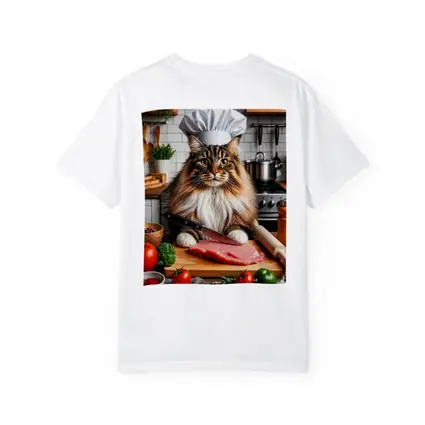 Maine Coon Chef Cat Kitchen Cooking Scene