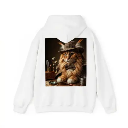Maine Coon Cat Detective Vintage Mystery Portrait