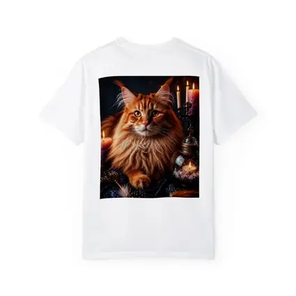 Maine Coon Cat Mystic Candles Crystal Setting