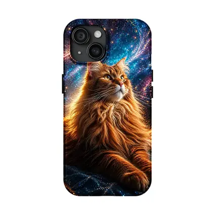 Maine Coon Cat Cosmic Galaxy Space Art
