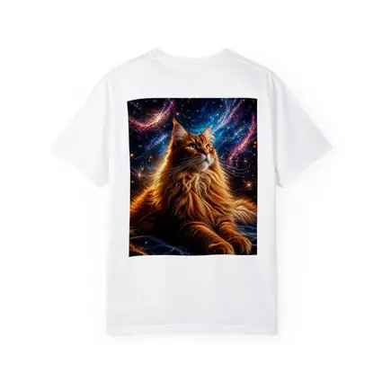 Maine Coon Cat Cosmic Galaxy Space Art
