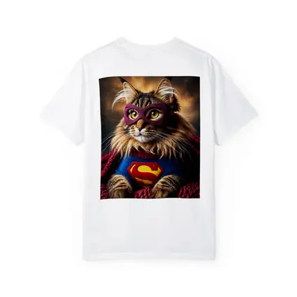 Maine Coon Cat Superhero Costume Dark Sky