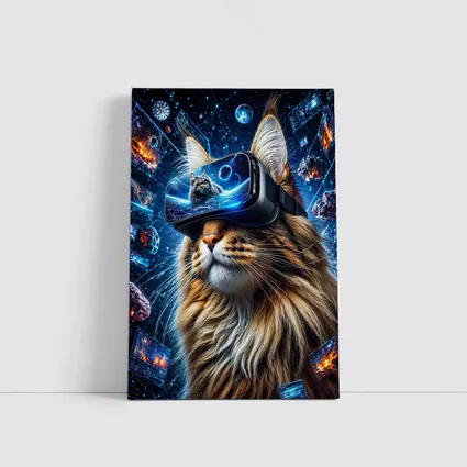 Maine Coon Cat VR Headset Space Digital