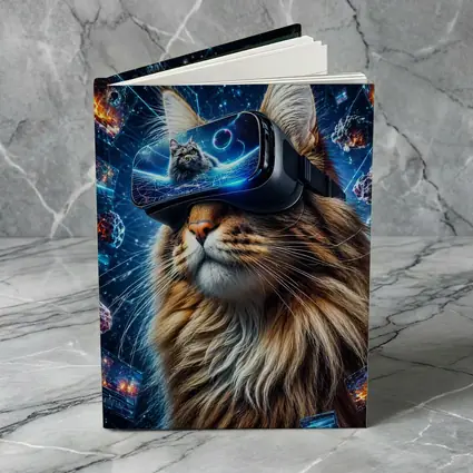 Maine Coon Cat VR Headset Space Digital