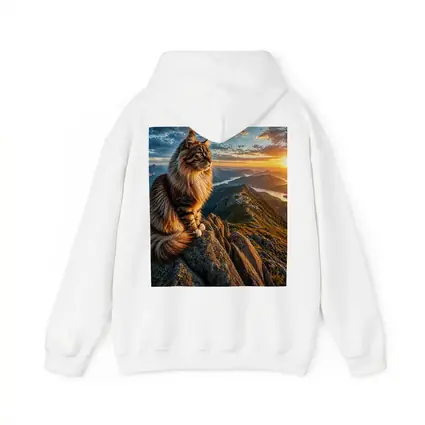 Maine Coon Cat Mountain Summit Sunset View