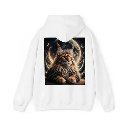 Maine Coon Cat Moon Space Night Sky