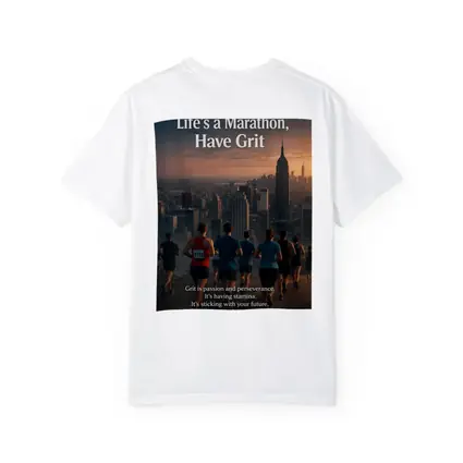 Life Marathon Grit Mindset Runners City Skyline