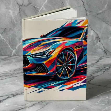 Maserati Ghibli Colorful Abstract Art Print