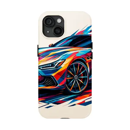 Maserati Ghibli Colorful Abstract Art Print