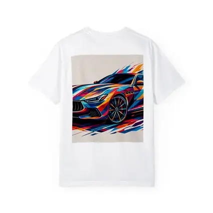 Maserati Ghibli Colorful Abstract Art Print