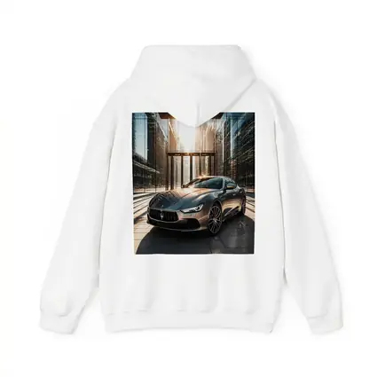 Maserati Ghibli Gray Sedan Glass Building