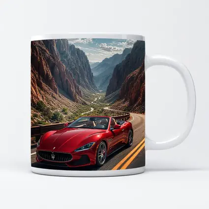 Maserati GranCabrio Red Canyon Road Drive
