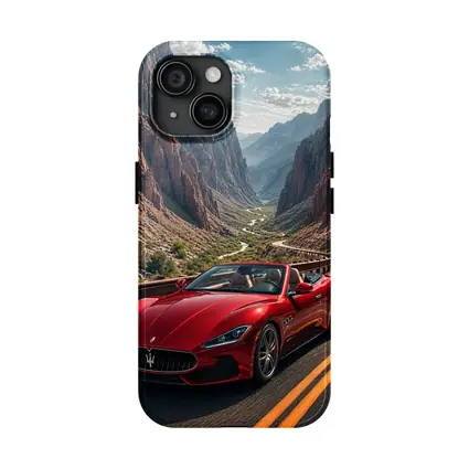 Maserati GranCabrio Red Canyon Road Drive