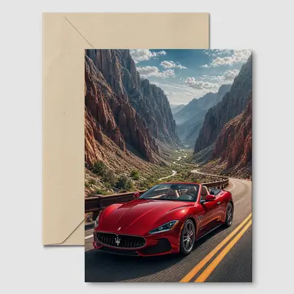 Maserati GranCabrio Red Canyon Road Drive
