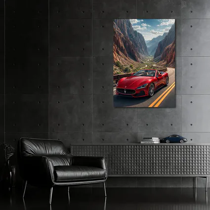 Maserati GranCabrio Red Canyon Road Drive