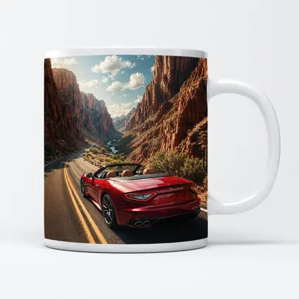 Maserati GranCabrio Red Canyon Road Drive