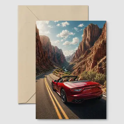 Maserati GranCabrio Red Canyon Road Drive