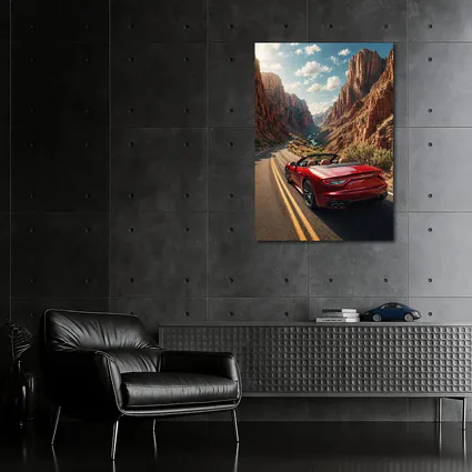 Maserati GranCabrio Red Canyon Road Drive