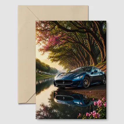 Maserati GranTurismo Blue Car By River