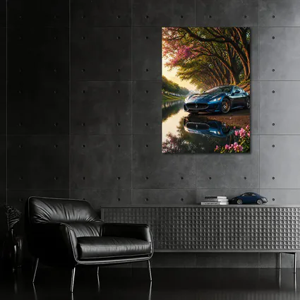 Maserati GranTurismo Blue Car By River