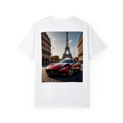 Maserati GranTurismo Red Car Paris Eiffel Tower