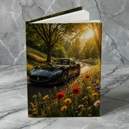 Maserati GranTurismo Black Sports Car Forest Road