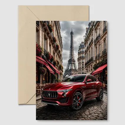Maserati Levante Red Paris Eiffel Tower
