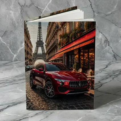 Maserati Levante Red SUV Paris Streets