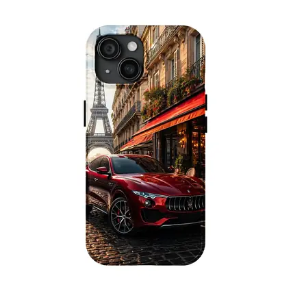Maserati Levante Red SUV Paris Streets