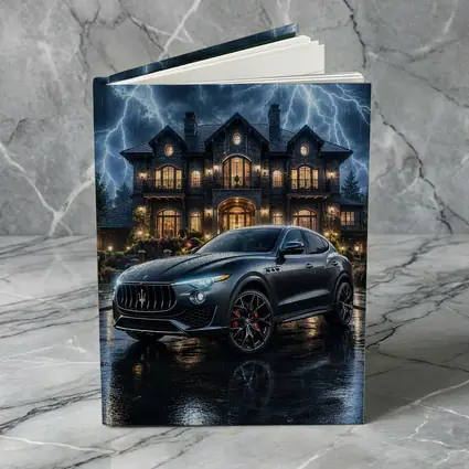 Maserati Levante Dark Stormy Night Mansion