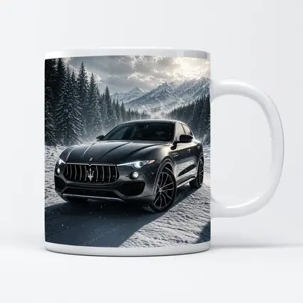 Maserati Levante Black Snow Winter Forest