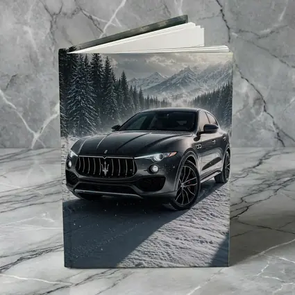 Maserati Levante Black Snow Winter Forest