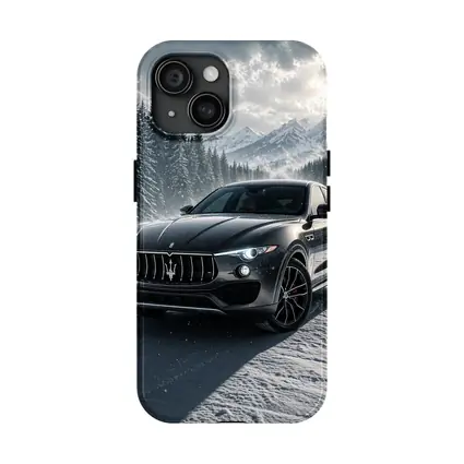 Maserati Levante Black Snow Winter Forest