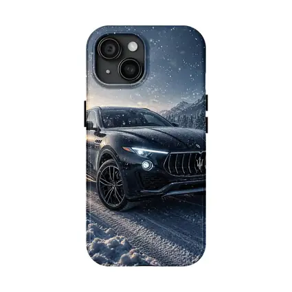 Maserati Levante Black SUV Snowy Night