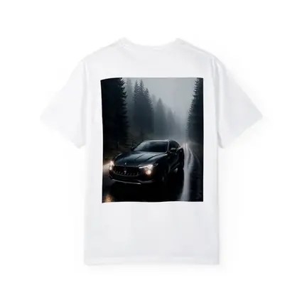 Maserati Levante Dark Rainy Forest Road