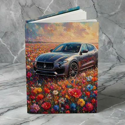Maserati Levante Oil Painting Flower Field