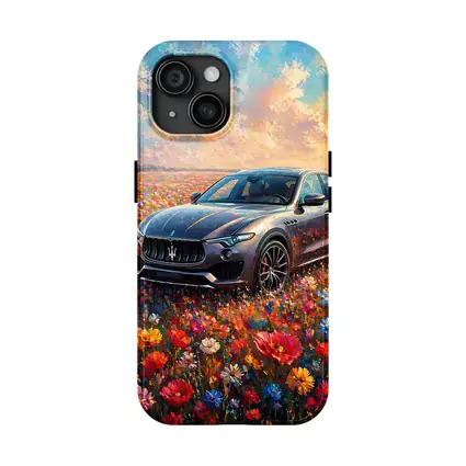 Maserati Levante Oil Painting Flower Field