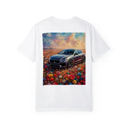 Maserati Levante Oil Painting Flower Field