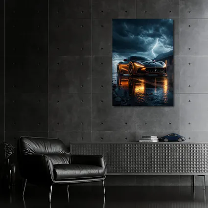 Maserati MC20 Lightning Storm Wet Night