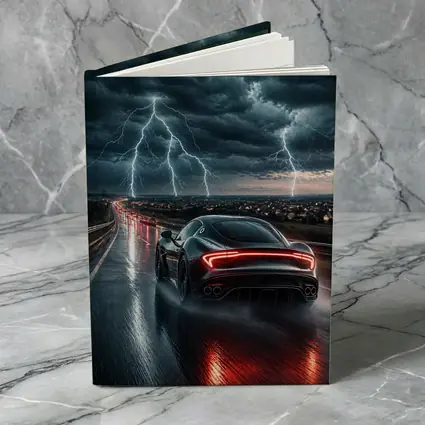 Maserati MC20 Racing Through Stormy Night