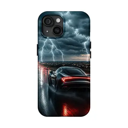 Maserati MC20 Racing Through Stormy Night