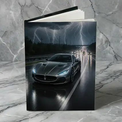 Maserati GranTurismo Racing Through Lightning Storm