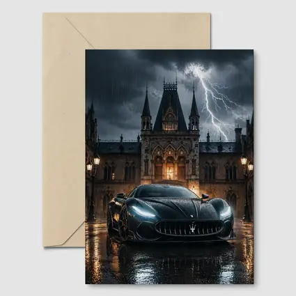 Maserati MC20 Black Storm Gothic Castle Night