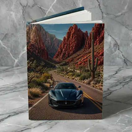 Maserati MC20 Driving Through Red Canyon Road