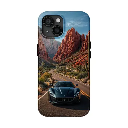Maserati MC20 Driving Through Red Canyon Road