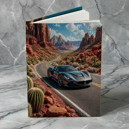 Maserati MC20 Cruising Red Rock Canyon Road