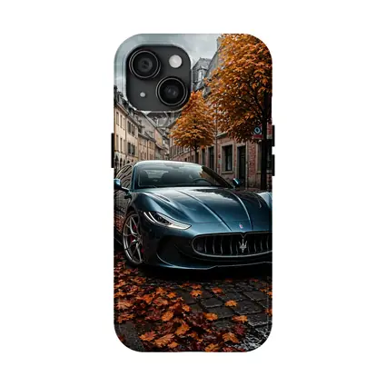 Maserati GranTurismo On Wet Cobblestone Street