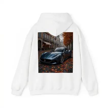 Maserati MC20 Wet Cobblestone Street Autumn