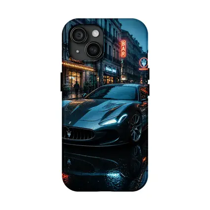 Maserati MC20 Wet City Street Night